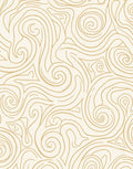 Cream Gold Swirl Abstract Pattern Rug