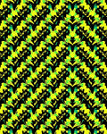 Abstract Yellow Green Dynamic Pattern Rug