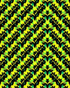 Abstract Yellow Green Dynamic Pattern Rug