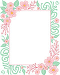 Pastel Floral Swirls Design Rug