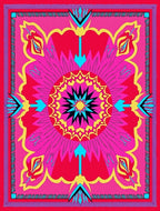 Vibrant Mandala Floral Graphic Rug