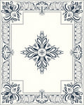 Dark Floral Art Nouveau Patterned Design Rug