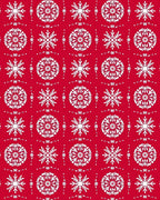 White Snowflake Floral Pattern Rug