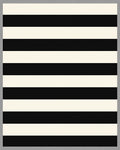 Bold Black and White Stripes Rug