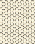Black Hexagonal Grid Pattern Rug