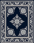 Classic Floral Scroll Border Design Rug