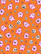 Cute Pink Ghosts Skull Pattern Rug