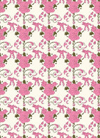 Pink Floral Petal Vines Rug
