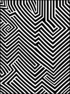 Modern Black White Abstract Stripe Rug