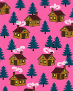 Cozy Woodland Cabin Pattern Rug