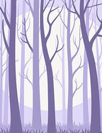 Lush Forest Silhouette Design Rug