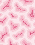 Pink Concentric Layered Abstract Pattern Rug