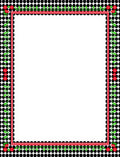 Ornate Red Black White Polka Dot Pattern Rug