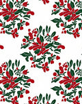 Red Green Floral Berry Pattern Rug