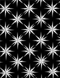 Sharp Starburst Black White Pattern Rug