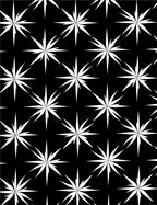 Sharp Starburst Black White Pattern Rug