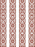 Rustic Floral Stripe Damask Design Rug