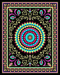Colorful Mandala Floral Geometric Rug