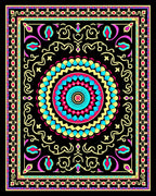 Colorful Mandala Floral Geometric Rug