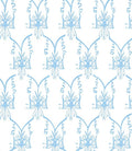 Light Blue Floral Damask Pattern Rug