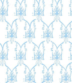 Light Blue Floral Damask Pattern Rug