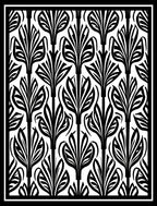 Black and White Floral Art Deco Rug
