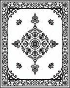 Ornate Floral Mandala Contour Rug