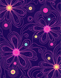 Vibrant Floral Swirls Pattern Design Rug