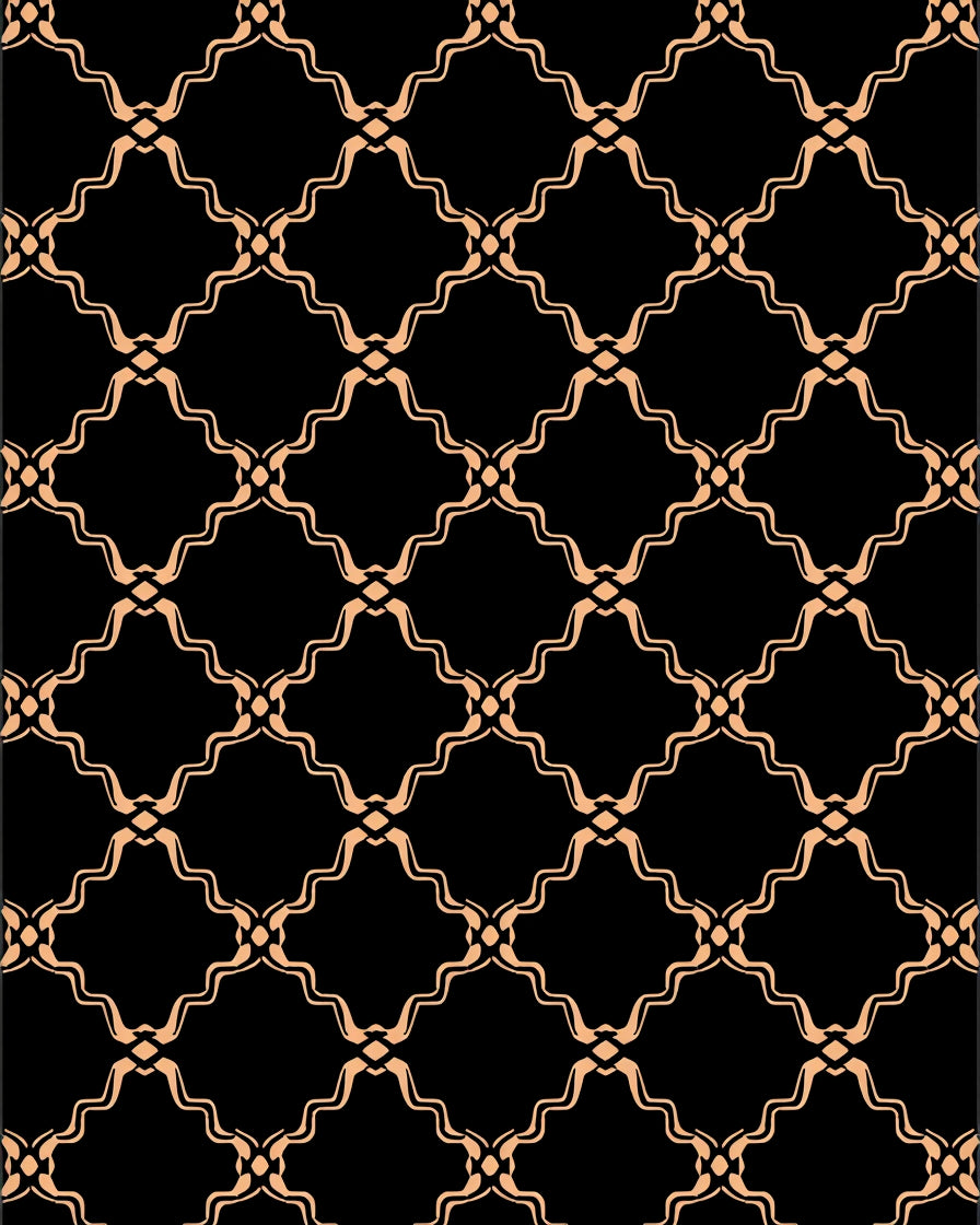 Elegant Interlocking Tan Geometric Design Rug