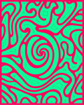 Vibrant Maze Swirl Abstract Pattern Rug