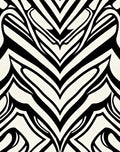 Bold Black White Abstract Pattern Rug