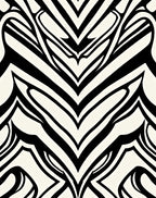 Bold Black White Abstract Pattern Rug