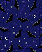 Navy Bat Celestial Pattern Rug