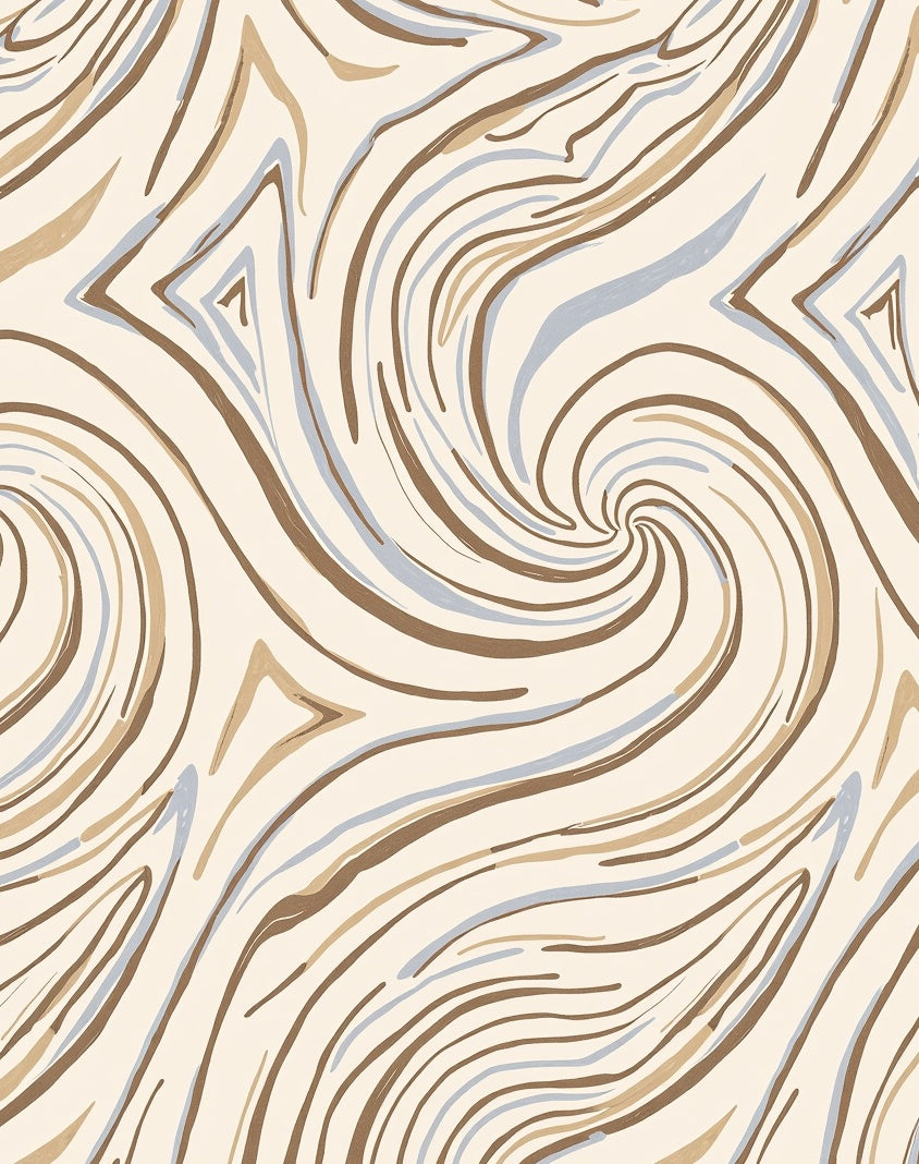 Abstract Swirling Lines Pattern Rug