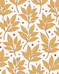 Golden Leaf Star Pattern Design Rug