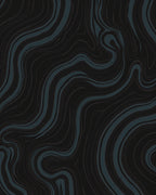 Dark Swirls Patterned Rug
