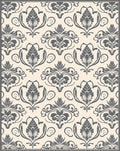 Damask Floral Swirl Vintage Pattern Rug