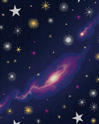 Starry Night Galaxy Pattern Rug
