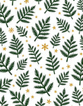 Green Fern Floral Nature Pattern Rug