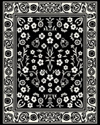 Classic Floral Border Center Pattern Rug