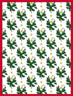Emerald Sprigs Yellow Lanterns Garden Rug