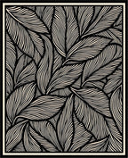 Abstract Wavy Leaf Pattern Design Rug