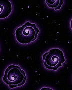 Futuristic Purple Swirl Galaxy Design Rug