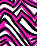 Bold Pink Black White Graphic Pattern Rug