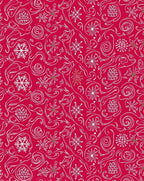 Festive Snowflake Swirls Pattern Rug