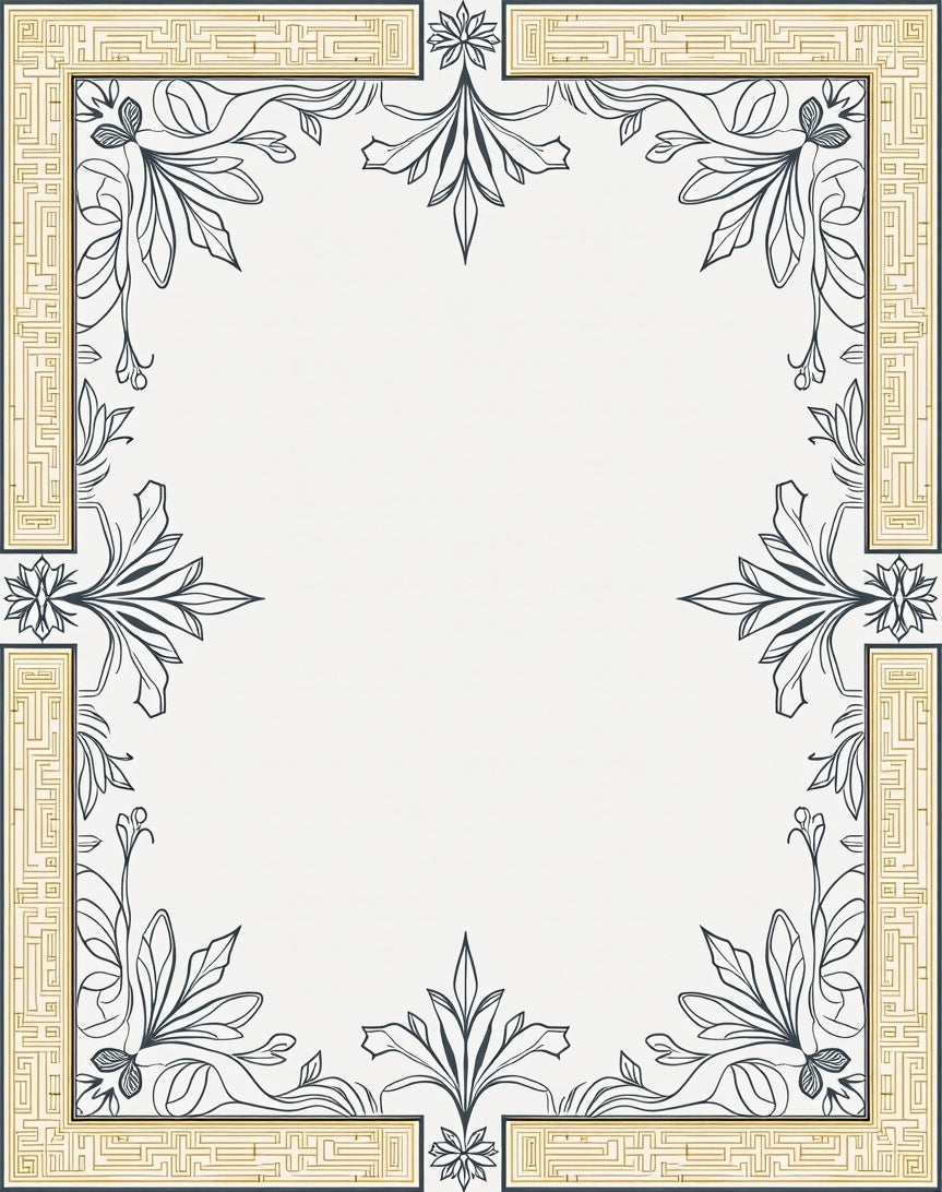 Ornate Filigree Floral Design Rug