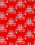 Red Snowflake Decorative Pattern Rug