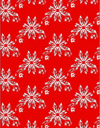 Red Snowflake Decorative Pattern Rug