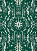 Green Cream Abstract Floral Pattern Rug