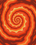 Warm Swirling Layers Design Rug